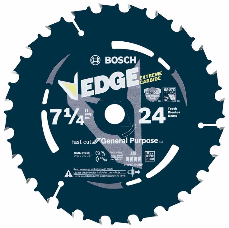 Bosch Edge 7-1/4-in 24-Tooth Tungsten Carbide-Tipped Steel Circular Saw Blade