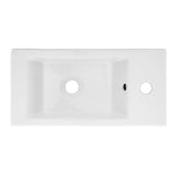 Swiss Madison Voltaire 19.5 in. x 10 in. Rectangular Ceramic Wall Hung Vessel Sink with Right Side Faucet Mount in White