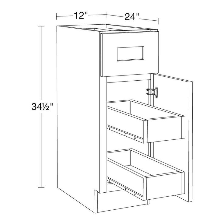Home Decorators Collection Newport 12 in. W x 24 in. D x 34.5 in. H Assembled Plywood Base Kitchen Cabinet in Blended Cream with 2ROT Soft Close RH