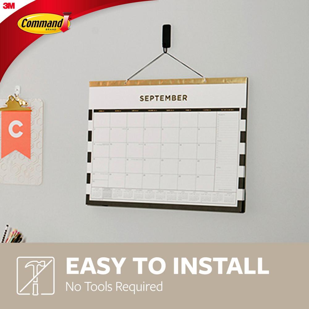 Medium Black Matte Hooks (2-Hooks and 4-Adhesive Strips) - Super Arbor
