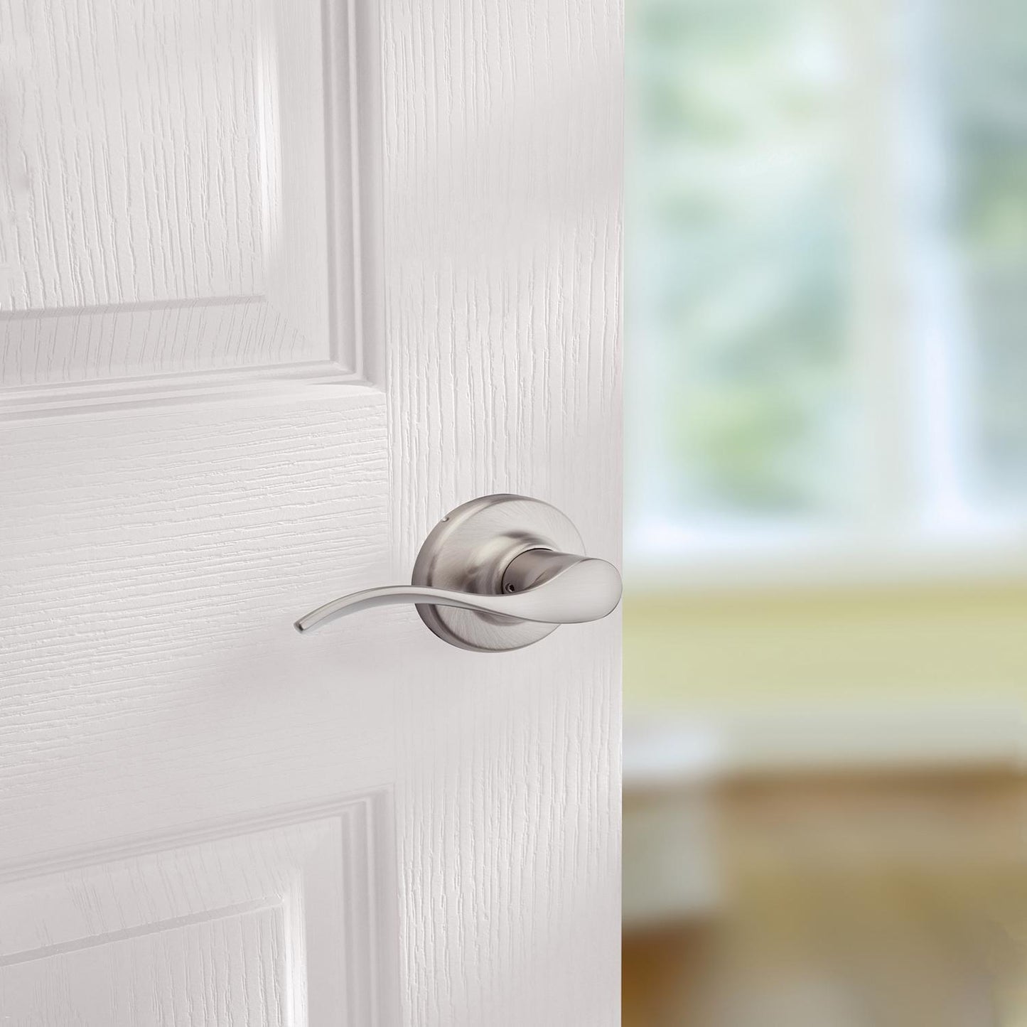 Kwikset Balboa Satin Nickel Passage Lever – Right or Left Handed