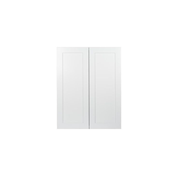 Ready to Assemble 33x42x12 in. Shaker Double Door Wall Cabinet 3-Shelf in White