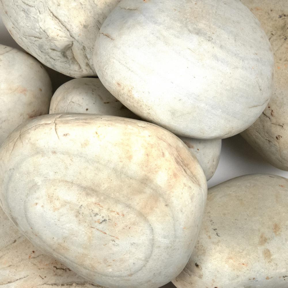 13 cu.ft. per Pallet Extra Large (7 in. to 14 in.) Sahara White Natural Boulder Rocks (27-Pieces/Covers 13 cu. ft.) - Super Arbor
