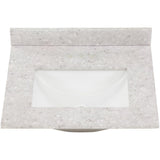 37 in. W x 22 in. D Stone Effects Vanity Top in Cold Fusion with White Sink - Super Arbor