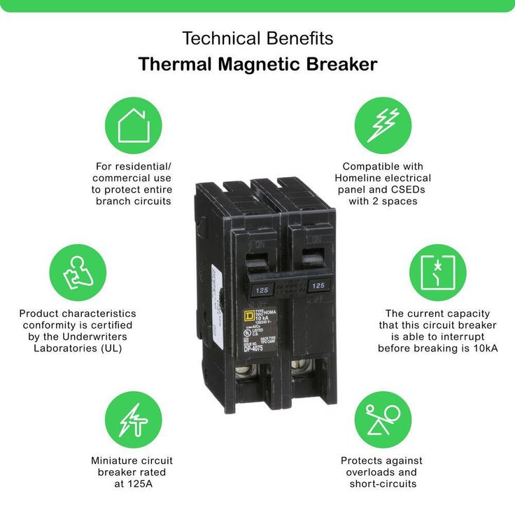 Square D Homeline 125-Amp 2-Pole Main Circuit Breaker