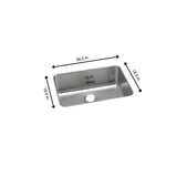 Lustertone Undermount Stainless Steel 27 in. Single Bowl Kitchen Sink with 10 in. Bowl
