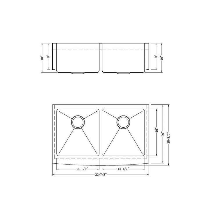 Farmhouse Apron Front Undermount 16-Gauge Stainless Steel 33 in. 50/50 Double Bowl Kitchen Sink with Grid Set and Drains