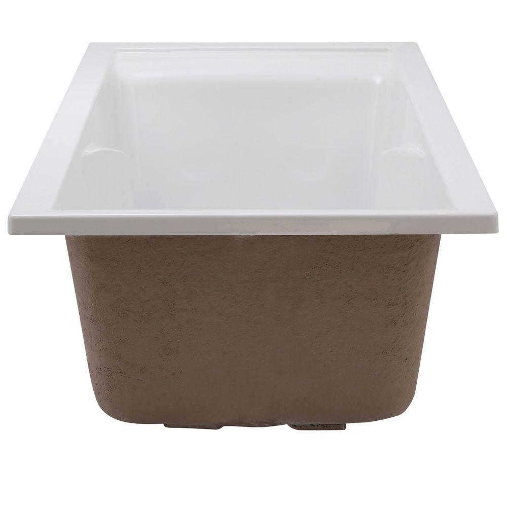EverClean 6 ft. Reversible Deep Soak Drain Soaking Tub in White - Super Arbor
