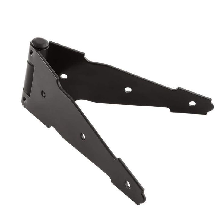 Everbilt 6 in. Black Decorative Strap Hinge
