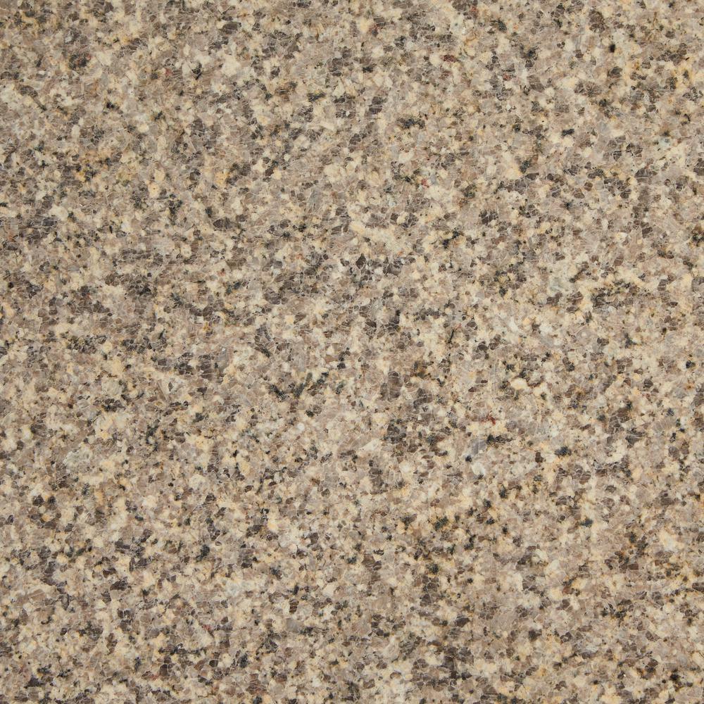 49 in. W Granite Vanity Top in Montesol with White Bowl and 8 in. Faucet Spread - Super Arbor