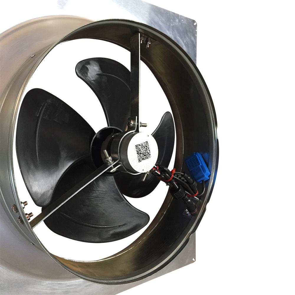 1280 CFM Aluminum Hybrid (Solar/Electric) Powered Gable Mount Gable Louver Vent - Super Arbor