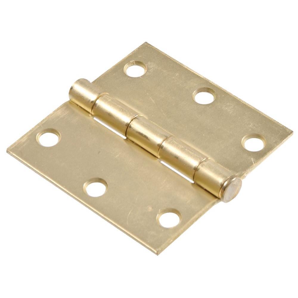 3-1/2 in. White Residential Door Hinge with 5/8 in. Round Corner Removable Pin Full Mortise (9-Pack) - Super Arbor