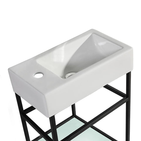 19.5 in. Pierre Bath Vanity with Vanity Top in Glossy White Basin - Super Arbor
