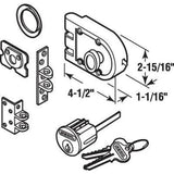 Deadbolt, Solid Bronze Alloy, Brushed Brass, Angle and Flat Strike, Single Cylinder - Super Arbor