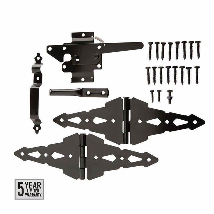 Everbilt Black Stainless Steel Post Latch Gate Set