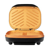 750-Watt Black 2-Serving Nonstick Indoor Electric Copper Grill and Panini Press
