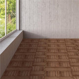 Yaheetech 12x 12''Patio Pavers Decking Flooring Deck Tiles Interlocking Wood Patio Tiles Pack of 11 Tiles For Patio Garden Deck Poolside Indoor and Outdoor，Indoor and Outdoor