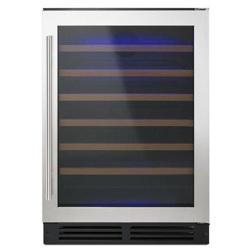 Whirlpool 54-Bottle Capacity Black-on-stainless Wine Chiller