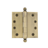 4 in. Ball Tip Heavy Duty Hinge with Square Corners in Timeless Bronze - Super Arbor