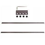 96 in. Antique Bronze Classic Bent Strap Barn Style Sliding Door Track and Hardware Set - Super Arbor