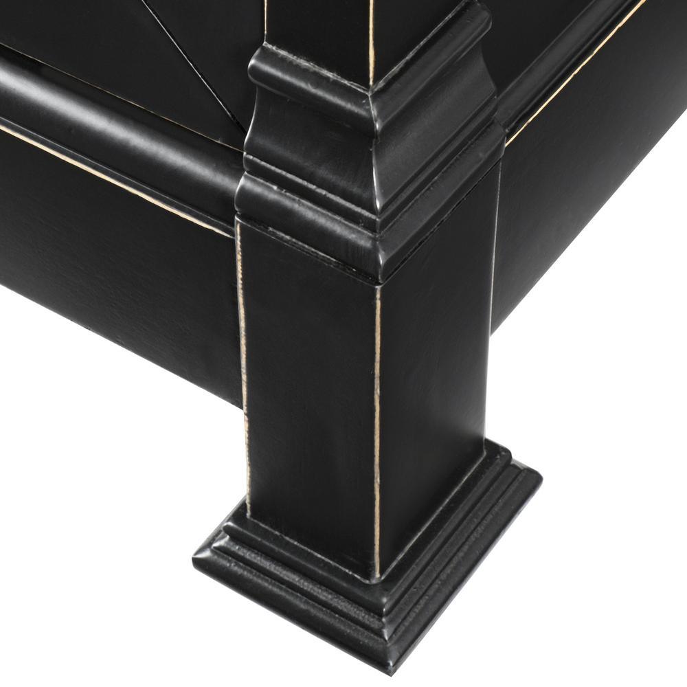 Andover 18 in. W x 16 in. D x 65 in. H Bathroom Linen Storage Tower Cabinet in Antique Black