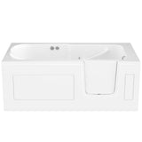 HD Series 60 in. Right Drain Step-In Walk-In Whirlpool Bath Tub with Low Entry Threshold in White - Super Arbor