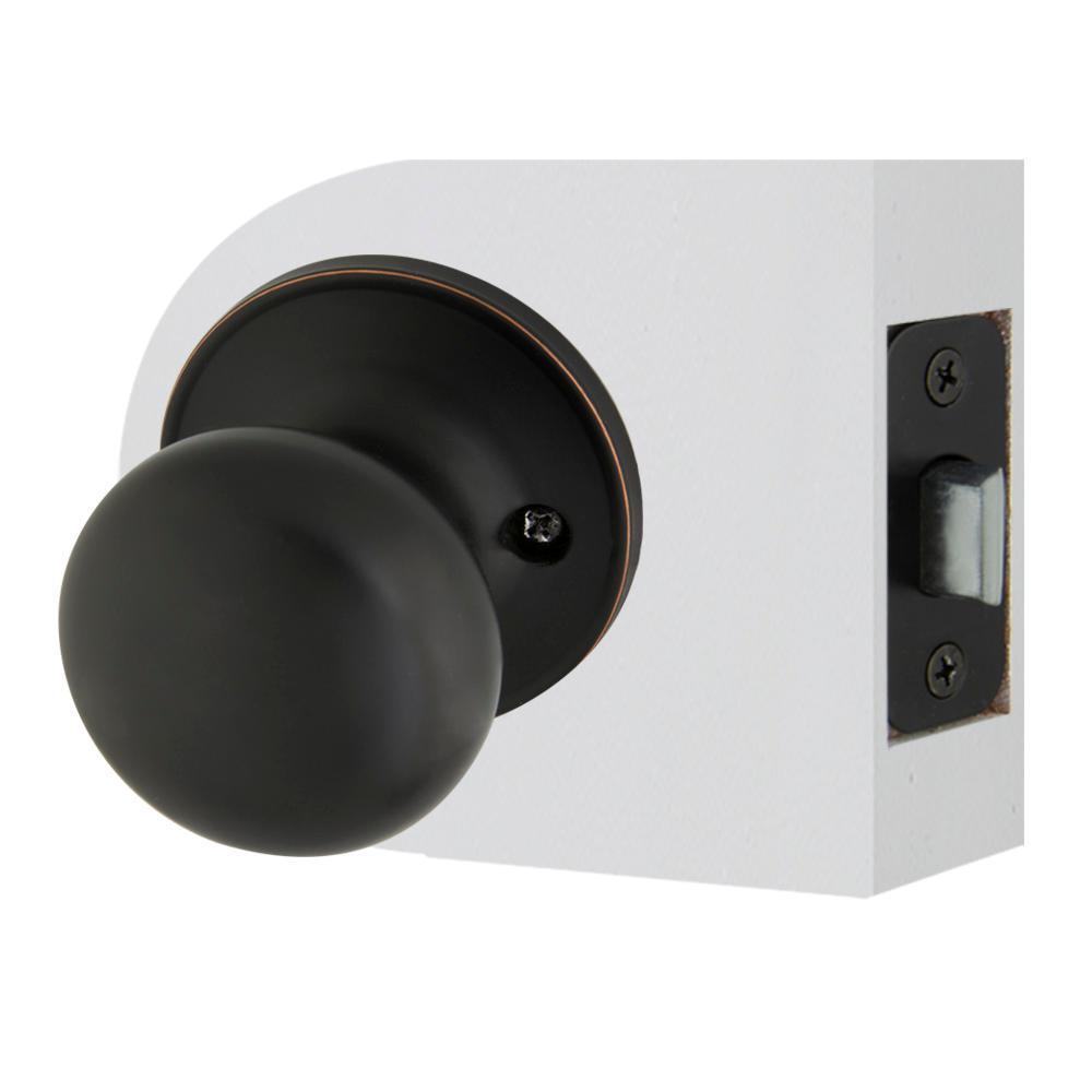Round Aged Bronze Hall and Closet Door Knob - Super Arbor