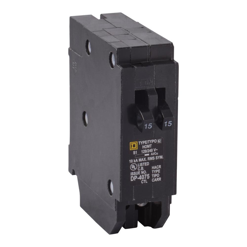 Homeline 2-15 Amp Single-Pole Tandem Circuit Breaker - Super Arbor