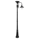 Everest Single Black Outdoor Integrated Led Solar Lamp Post Light with GS Solar LED Light Bulb