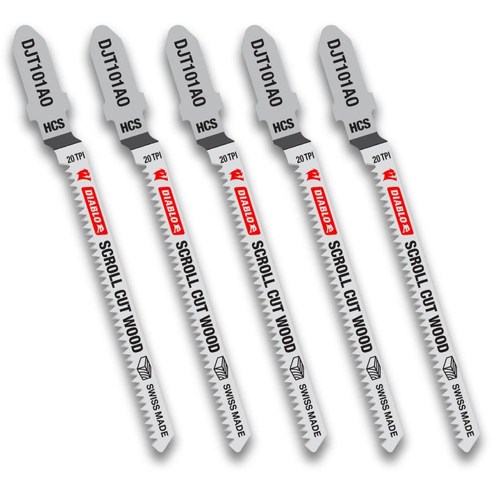 3 in. x 20 TPI HCS Scroll Jigsaw Blade (5-Pack) - Super Arbor