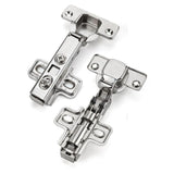 110-Degree Chrome Half Overlay Soft Close European Hinge (1-Pair)