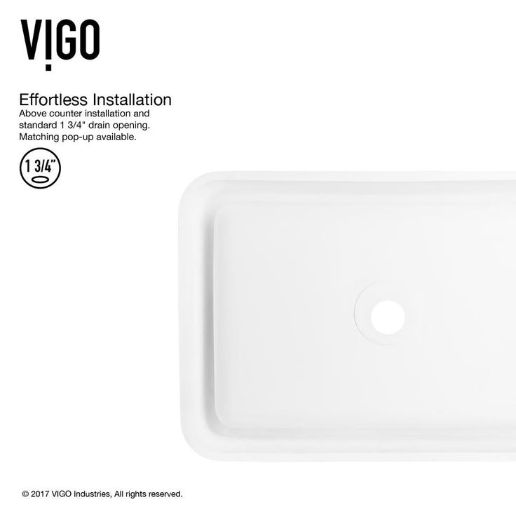 VIGO Petunia Handmade Matte Stone Rectangle Vessel Bathroom Sink in Matte White