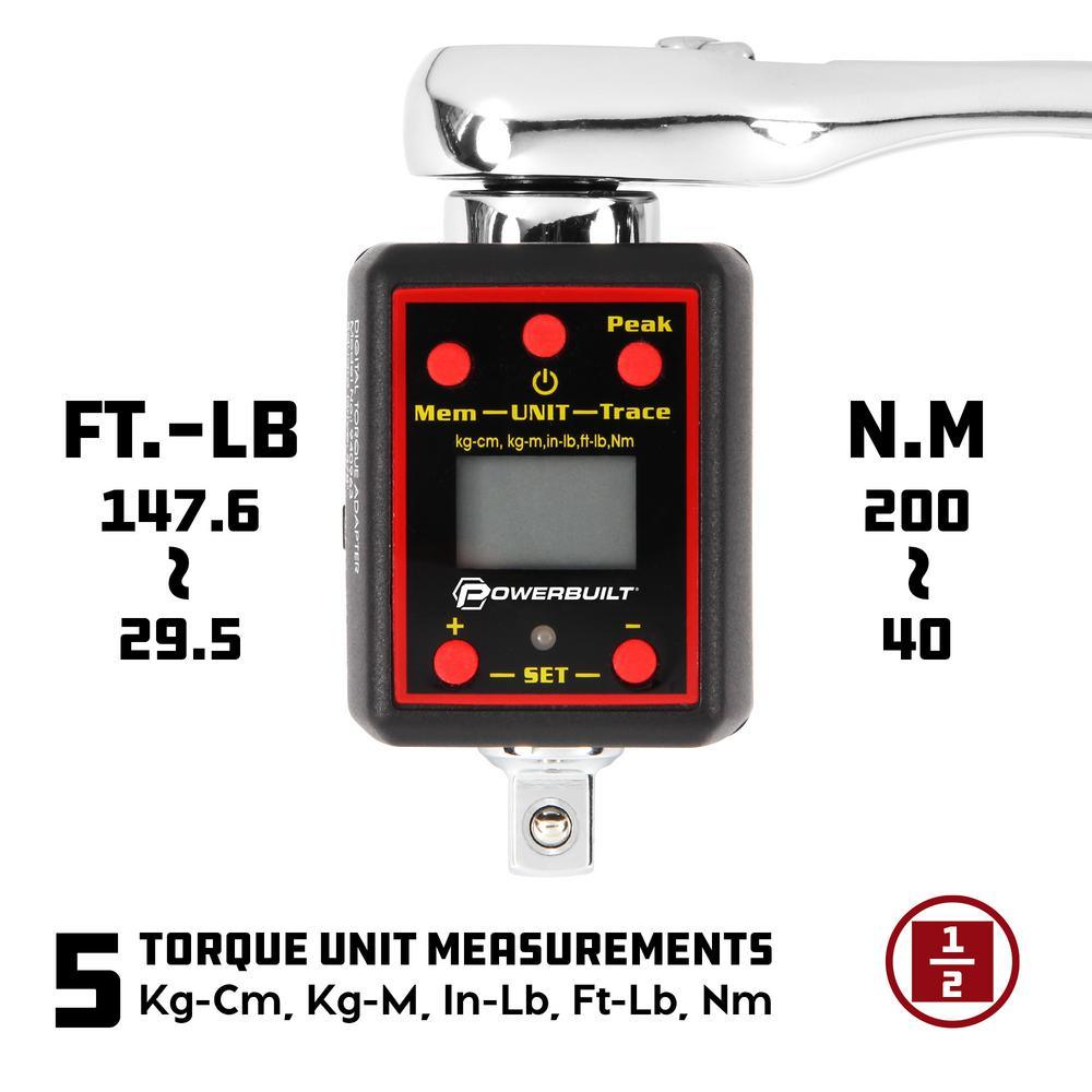 Powerbuilt 1/2 in. Drive Digital Torque Adapter - Super Arbor
