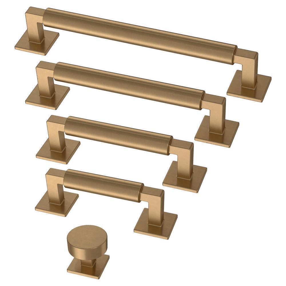 Modern Post 1-1/8 in. (28 mm) Champagne Bronze Cabinet Knob - Super Arbor