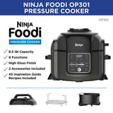 Foodi 6.5 Qt. Black Stainless Electric Pressure Cooker with Tender Crisp Technology