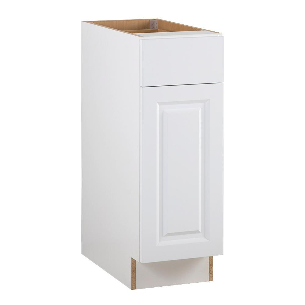 Benton Assembled 12x34.5x24.5 in. Base Cabinet with Soft Close Full Extension Drawer in White - Super Arbor