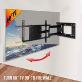 Full Motion TV Wall Mount with Included HDMI Cable, Fits 37 in. - 70 in. TV and VESA Compatible 600 mm x 400 mm - Super Arbor