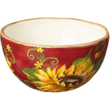 Sunset Sunflower 16-Piece Traditional Multi-color Ceramic Dinnerware Set (Service for 4)