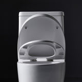 0.8 GPF/1.28 GPF Dual Bowl Flush Elongated Toilet Including Toilet Bowl Only Seat in White