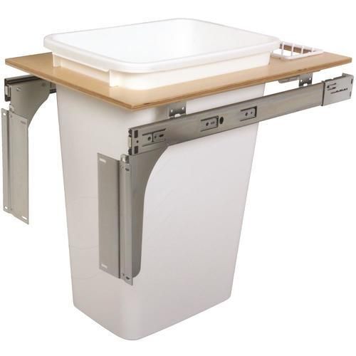 Knape & Vogt 50-Quart Plastic Pull Out Trash Can