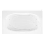Tiger's Eye 6 ft. Rectangular Drop-in Whirlpool Bathtub in White - Super Arbor