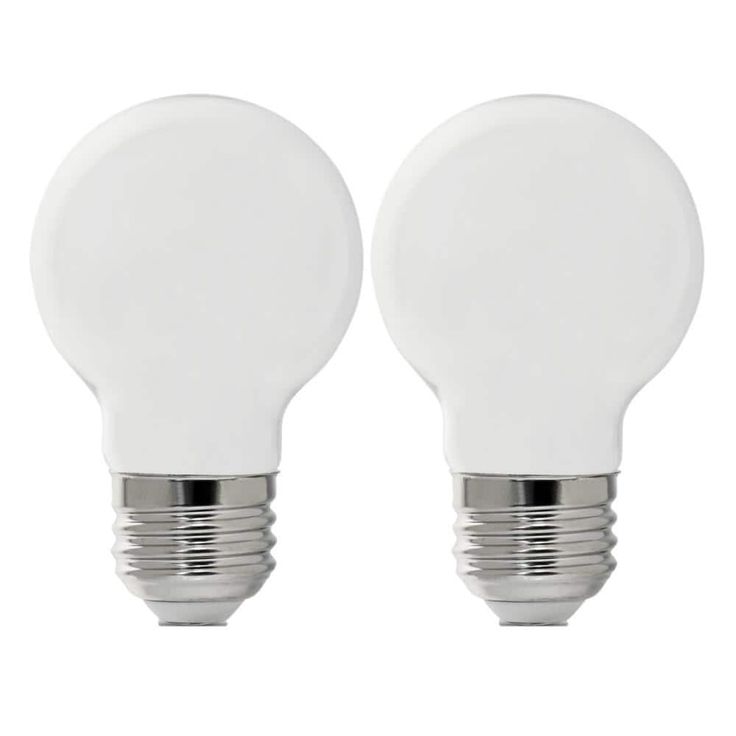 Feit Electric 60-Watt Equivalent G16.5 Medium Dimmable Filament ENERGY STAR White Glass LED Light Bulb, Daylight (2-Pack)