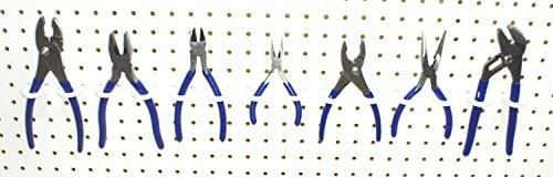 74 pc PEG BOARD KIT 25 J & L Hooks plus 20 Tool holders 4 Peg Board Bins Yellow Red