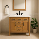 Home Decorators Collection Bellington 42-Inch Bathroom Vanity with Marble Top