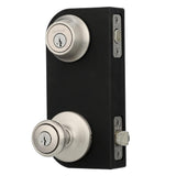 Tylo Satin Nickel Door Knob Combo Pack Featuring SmartKey Security with Microban Antimicrobial Technology - Super Arbor