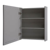 Gazette 22 in. W x 26 in. H x 6-5/8 in. D Framed Surface-Mount Bathroom Medicine Cabinet in Grey