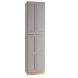 Home Decorators Collection Newport 24 in. W x 24 in. D x 90 in. H Assembled Plywood Pantry Kitchen Cabinet in Pearl Gray with Soft Close