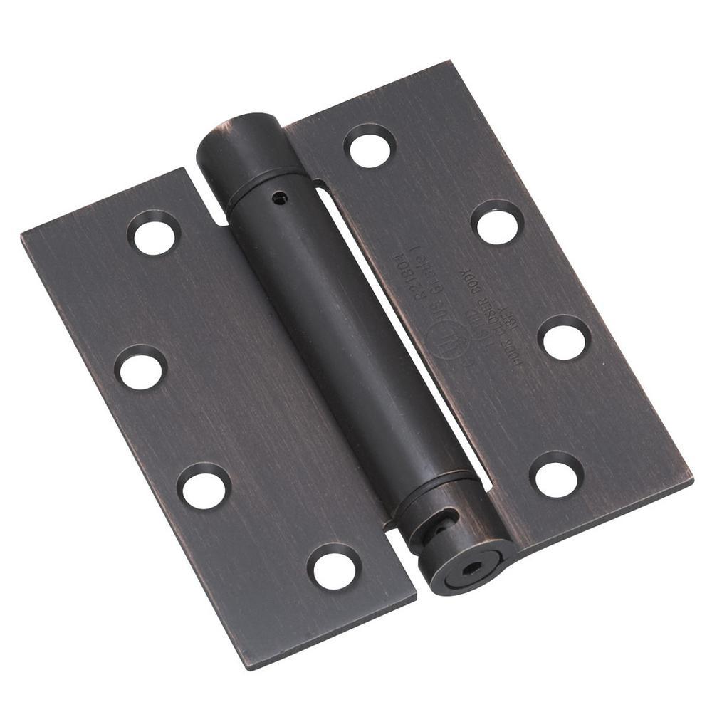 4 in. x 4-1/2 in. Full Mortise Adjustable Spring Hinge - Super Arbor