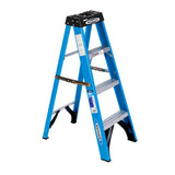 8 ft. Fiberglass Step Ladder with 250 lb. Load Capacity Type I Duty Rating - Super Arbor
