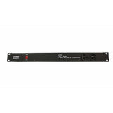 15 Amp NEMA 5-15P Straight Blade Plug 12 Receptacles 7 ft. Cord Horizontal Rack Mount Power Distribution Unit, Black - Super Arbor